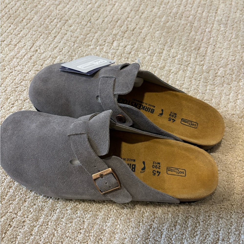 Birkenstock Men’s Boston Clogs - Smoke Grey worn 1 time